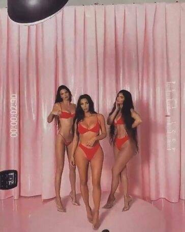 Kylie Jenner Thong Lingerie Skims BTS Video Leaked - Usa on tubephoto.pics