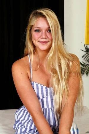 Young blonde Jessie Andrews is all aglow after a fuck and open mouth facial on tubephoto.pics
