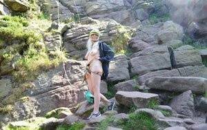 Blonde amateur Barby Slut sucks on a cock after a day of rock climbing on tubephoto.pics