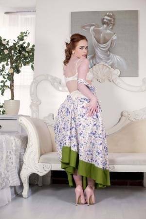 Solo model Ella Hughes releases her nice ass from vintage lingerie on tubephoto.pics