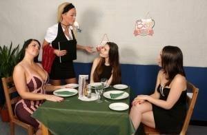 Girls lunch break turns into CFNM mealtime encounter in hot reverse gangbang on tubephoto.pics