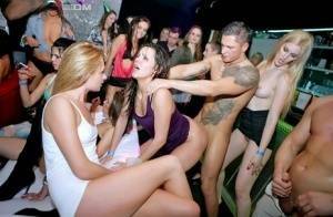 Party going chicks gets wild and crazy with male strippers inside a club on tubephoto.pics