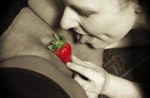 Mature lesbian Mollie Foxxx and her lover use strawberries during foreplay on tubephoto.pics