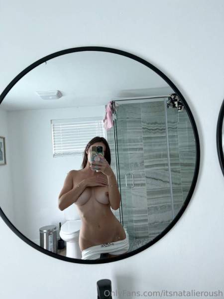 Natalie Roush Nipple Tease Bathroom Selfie Onlyfans Set Leaked on tubephoto.pics